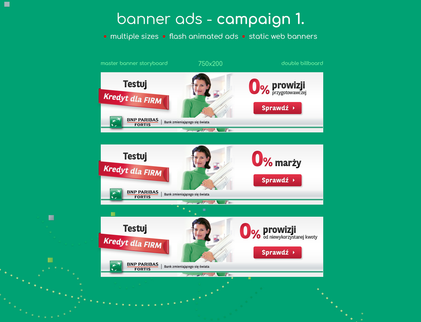 landing page and banner ads BNP Paribas