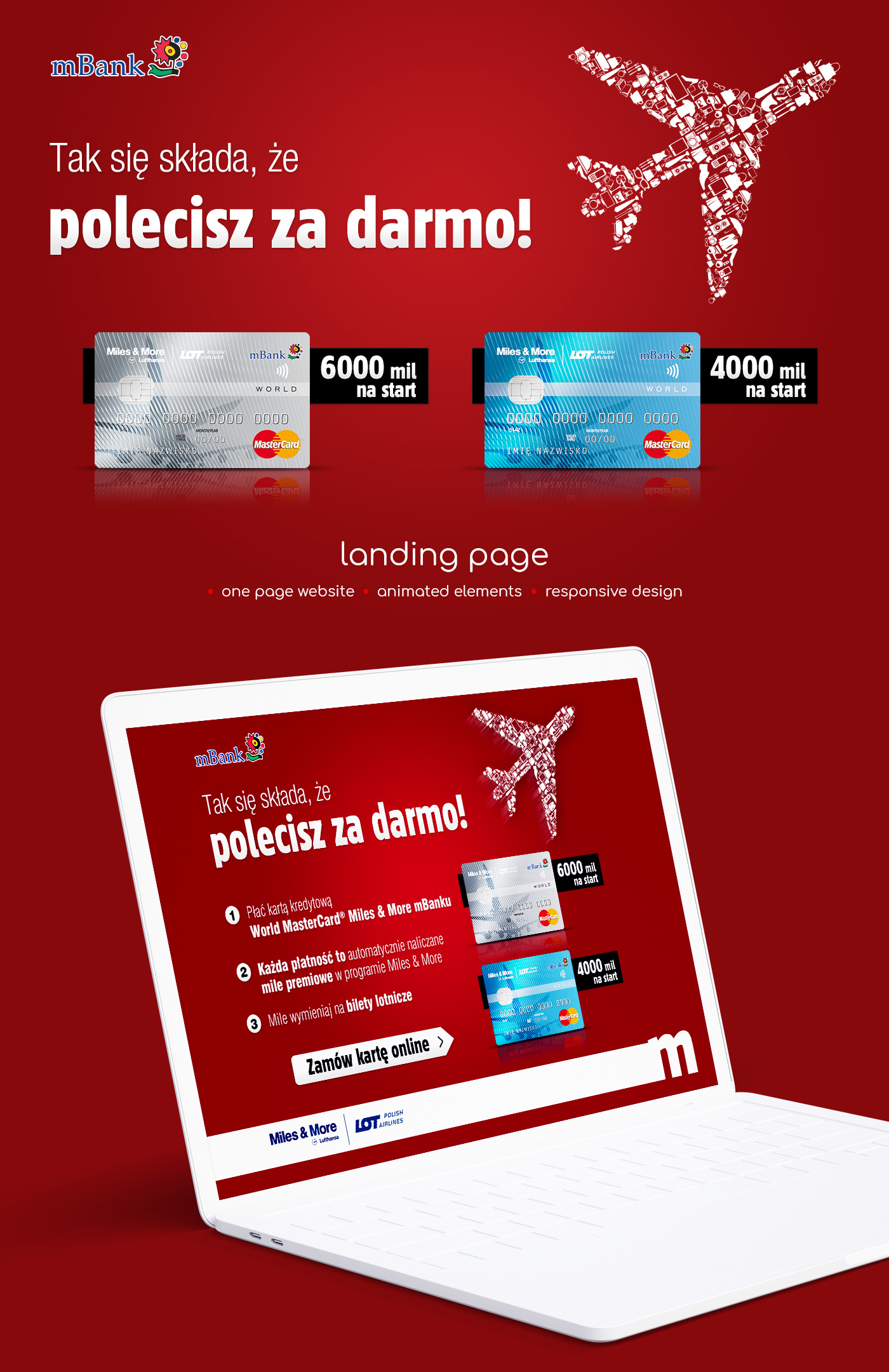 landing page and banner ads mBank