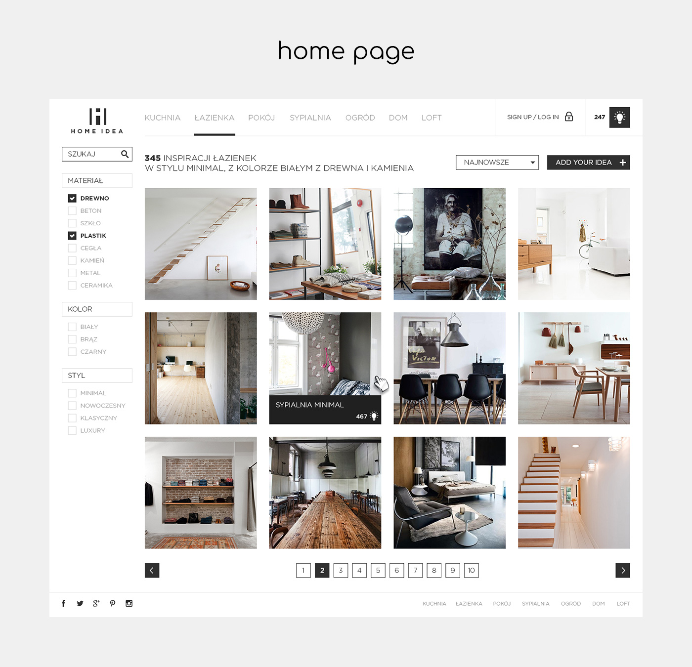 website and logo design HomeIdea